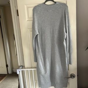 Heather XL gray midi sweater dress stretch belted is fabulousl